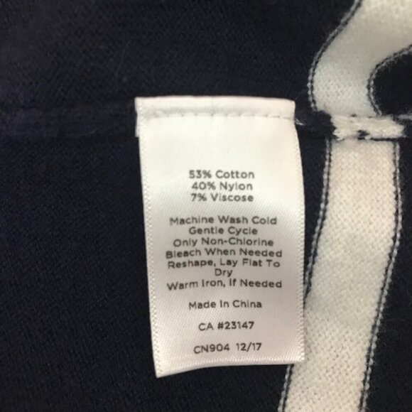 Talbots Women's Navy Anchor Open Front Cardigan Size Small Petite - Picture 6 of 7